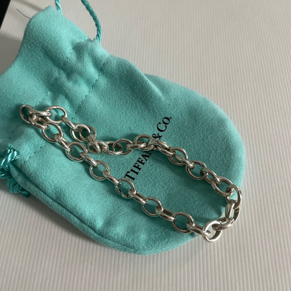 Tiffany and Co Oval Charm Bracelet.